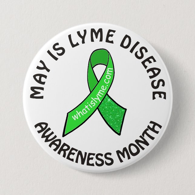 Schaltfläche "May Lyme Disease Awareness Month Rib Button (Vorderseite)