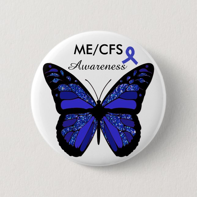 Schaltfläche "ME/CFS Awareness Butterfly" Button (Vorderseite)
