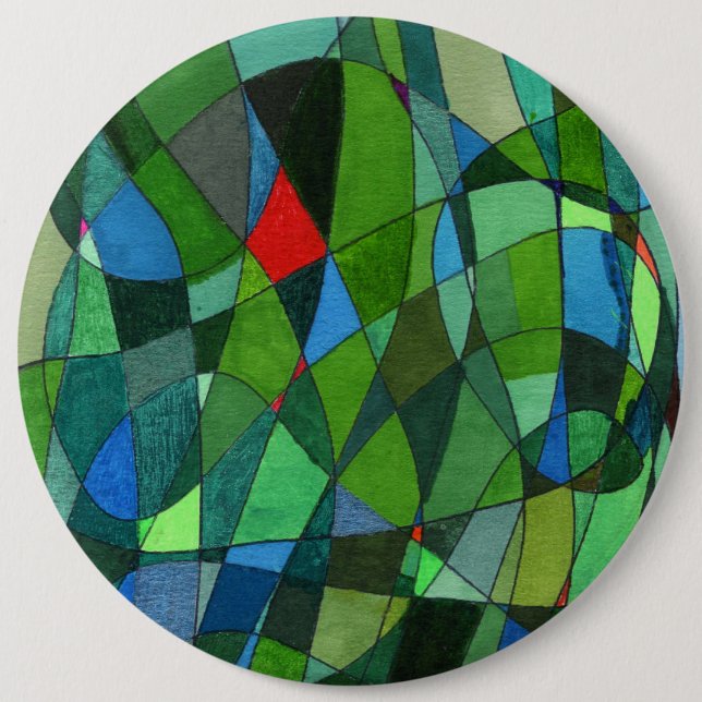 Schaltfläche "Meist Grüntöne Abstrakt" Button (Vorderseite)