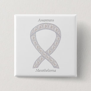 Schaltfläche "Mesotheliom Awareness Ribbon Custom Button