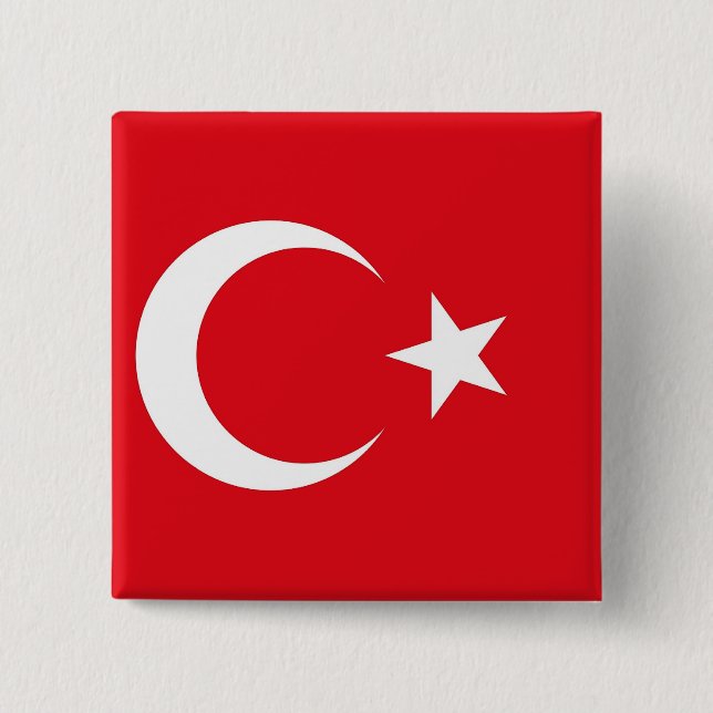Schaltfläche mit der Flagge der Türkei Button (Vorderseite)