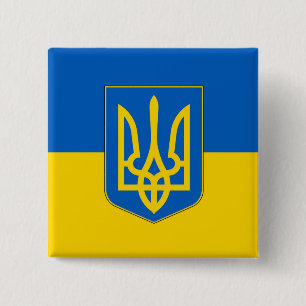 Schaltfläche mit der Flagge der Ukraine Button