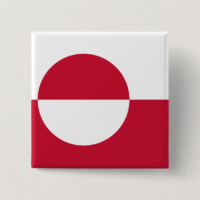 Schaltfläche mit der Flagge Grönlands Button (Vorderseite)