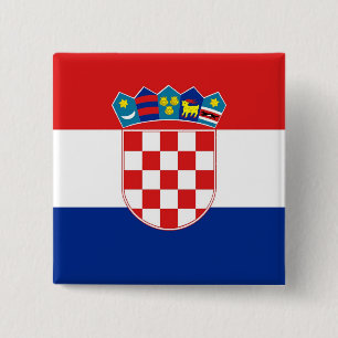 Schaltfläche mit der Flagge Kroatiens Button