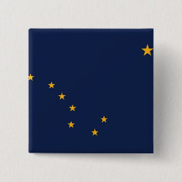 Schaltfläche mit der Flagge von Alaska Button