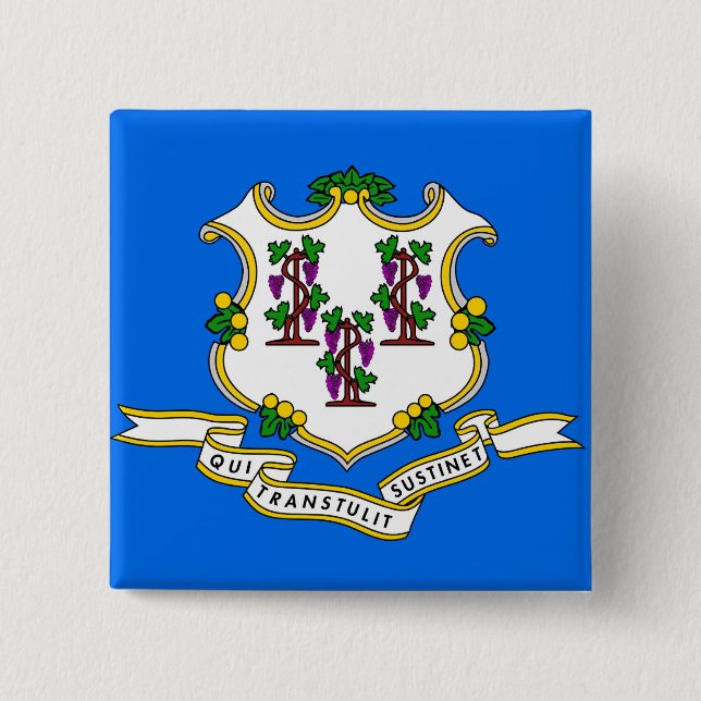 Schaltfläche mit der Flagge von Connecticut Button (Vorderseite)