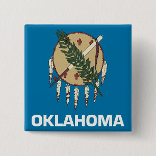 Schaltfläche mit der Flagge von Oklahoma Button