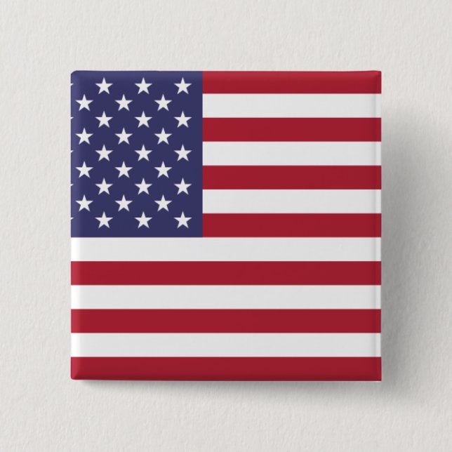 Schaltfläche mit der US-Flagge für weiß und blau Button (Vorderseite)