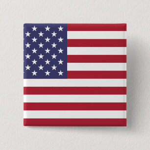 Schaltfläche mit der US-Flagge für weiß und blau Button