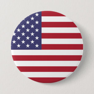 Schaltfläche mit der US-Flagge für weiß und blau Button