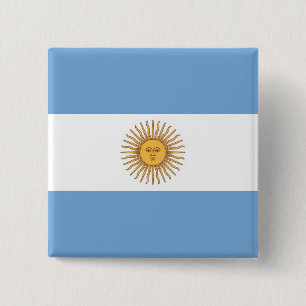 Schaltfläche mit Flagge Argentiniens Button
