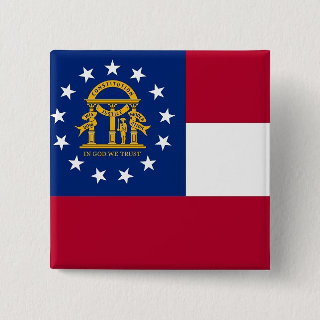 Schaltfläche mit Flagge für Georgien Button (Vorderseite)