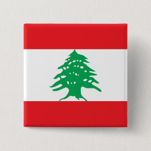 Schaltfläche mit Flagge im Libanon Button
