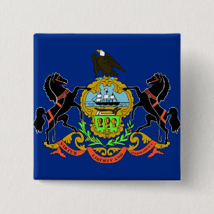 Schaltfläche mit Flagge in Pennsylvania Button
