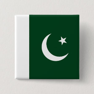 Schaltfläche mit Flagge Pakistans Button