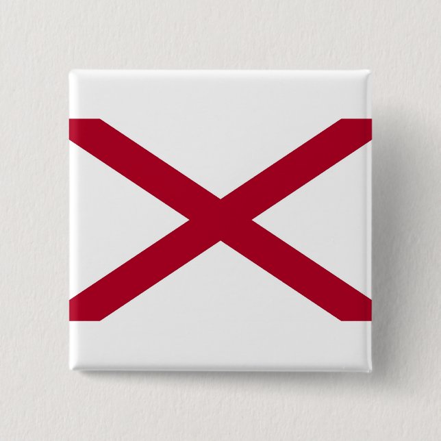 Schaltfläche mit Flagge von Alabama Button (Vorderseite)