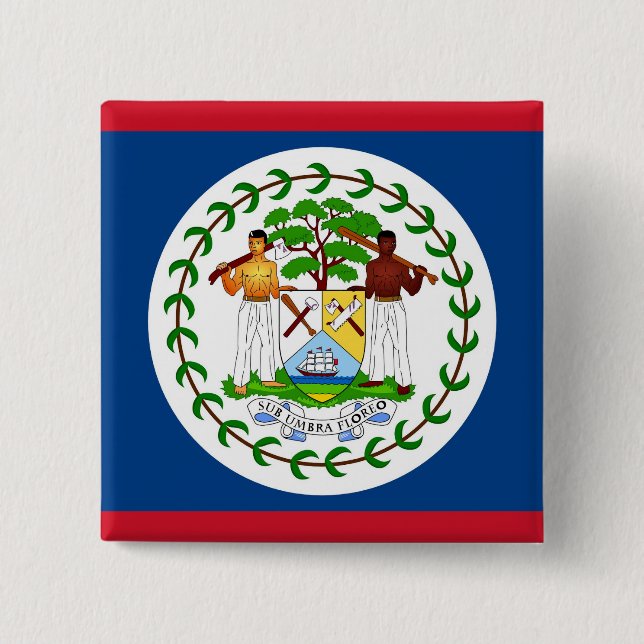 Schaltfläche mit Flagge von Belize Button (Vorderseite)