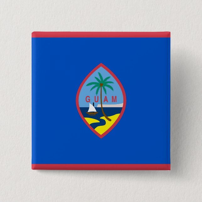 Schaltfläche mit Flagge von Guam Button (Vorderseite)