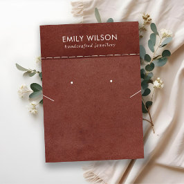 SCHALTFLÄCHE MIT ROTER LEDERTEXTURE-SCHEIBE VISITENKARTE