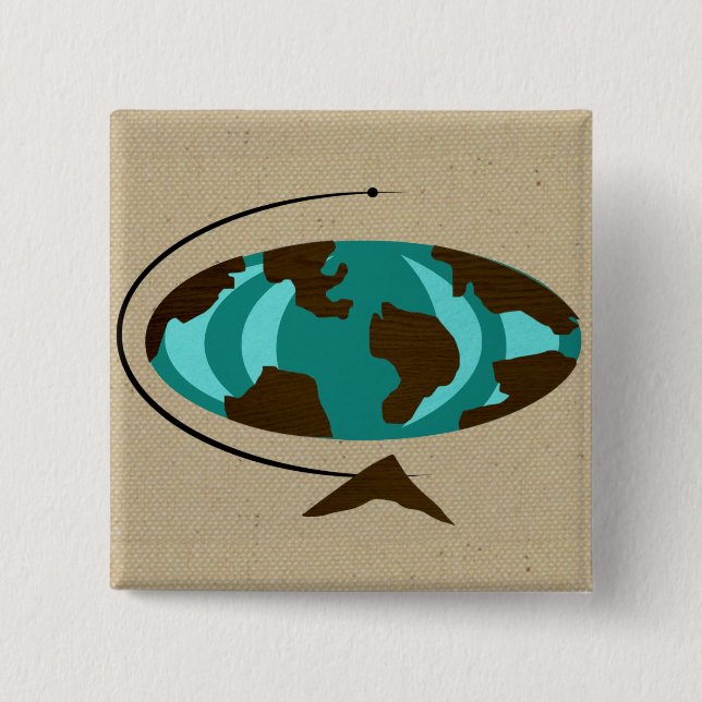 Schaltfläche "Moderne Globe-Kunst" des Mittelalter Button (Vorderseite)