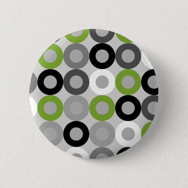 Schaltfläche "Moderne grüne, schwarze und weiße Pu Button (Vorderseite)