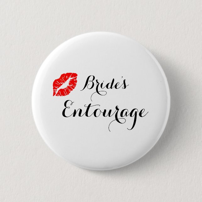 Schaltfläche "Moderne Kalligrafie Brides Entourage Button (Vorderseite)