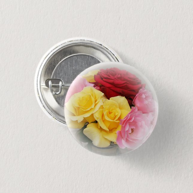 Schaltfläche "Moderne Rose" Button (Vorne & Hinten)