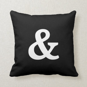 Schaltfläche "Modernes Schwarz & Weiß & (und Zeich Kissen