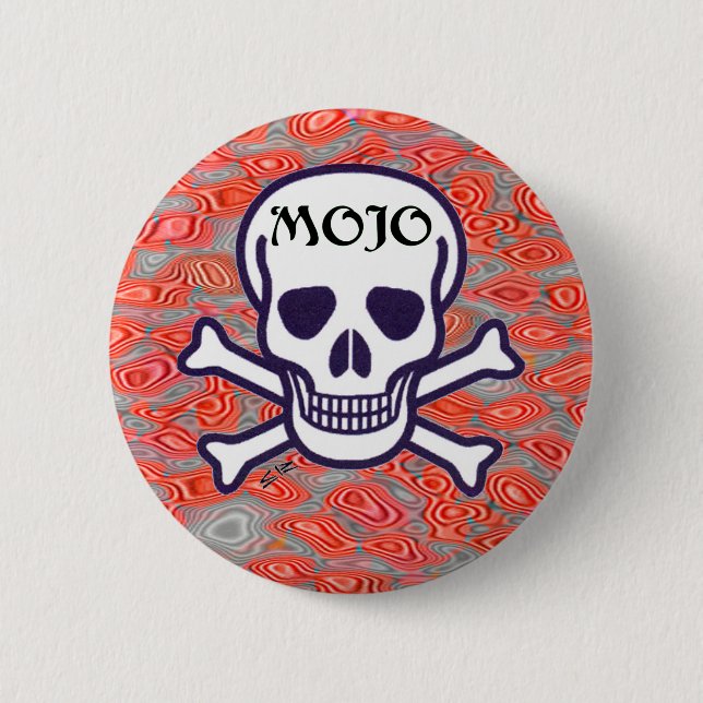 Schaltfläche Mojo Skull Lava Button (Vorderseite)
