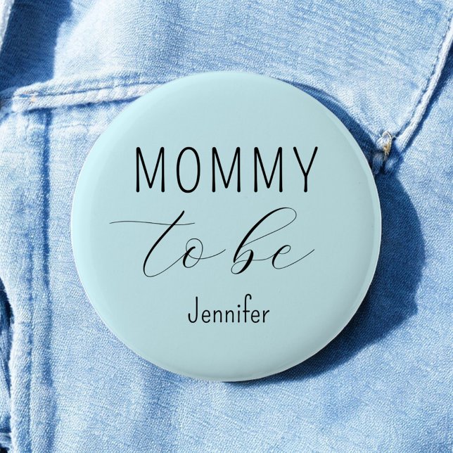 Schaltfläche "Mommy to Be Blue Baby" Button (Von Creator hochgeladen)
