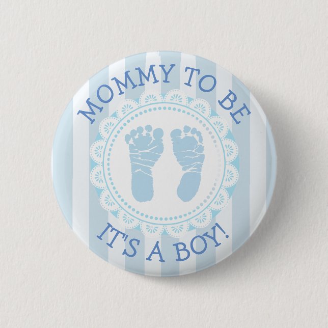 Schaltfläche "Mommy to be" BlueBaby-Duschbox Button (Vorderseite)