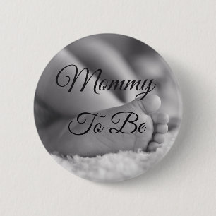 Schaltfläche "Mommy to be Niedlich Baby Feet Baby  Button