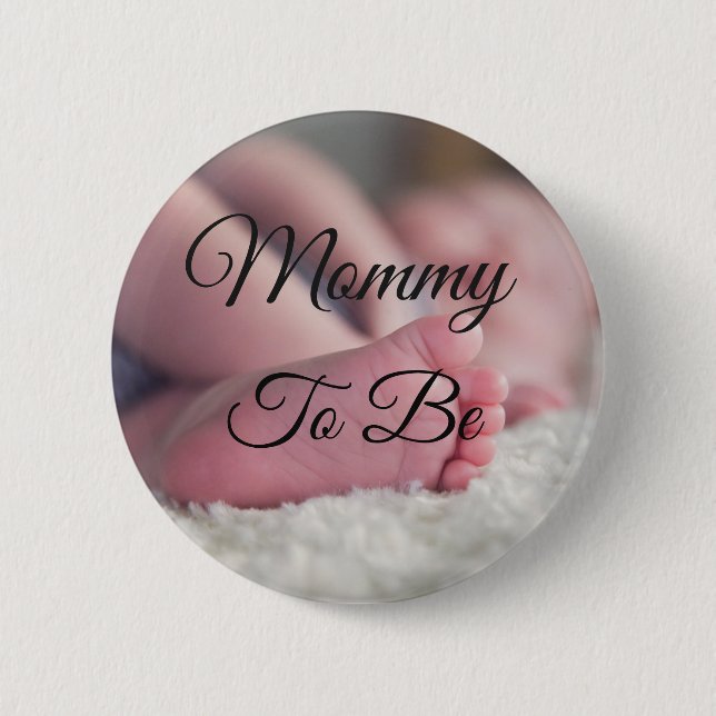 Schaltfläche "Mommy to be Niedlich Baby Feet Baby  Button (Vorderseite)