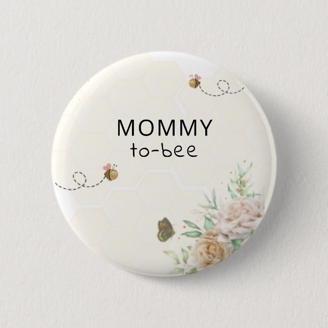Schaltfläche "Mommy to Bee Baby Shower" Button (Vorderseite)