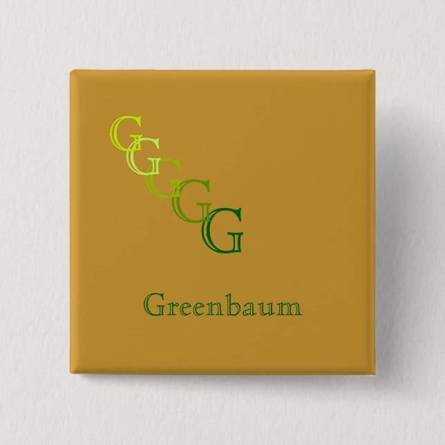 Schaltfläche - Monogramm mit Namen Button (Vorderseite)