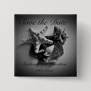 Schaltfläche Muscheln Save the Date Button