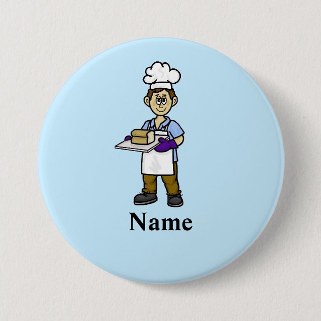 Schaltfläche "Name des Males Baker" Button (Vorderseite)