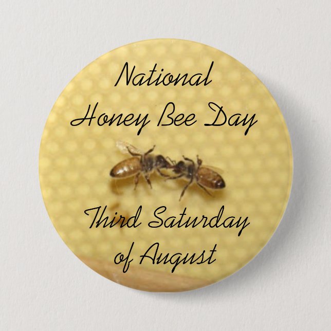 Schaltfläche "National Honey Bee Day" Button (Vorderseite)