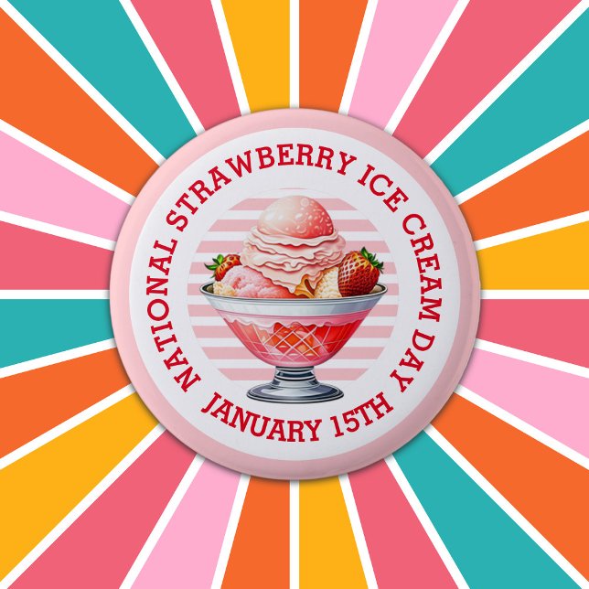 Schaltfläche "National Strawberry Ice Day" Button (Von Creator hochgeladen)