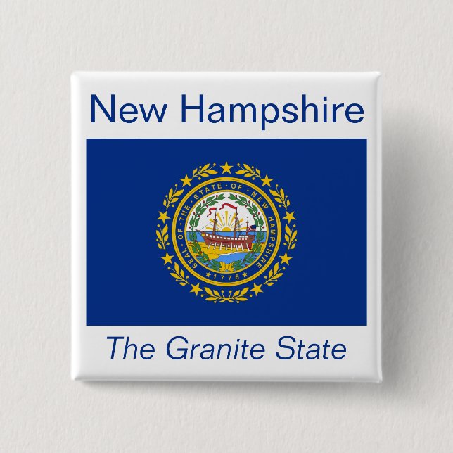 Schaltfläche "Neues Hampshire-Flag" Button (Vorderseite)