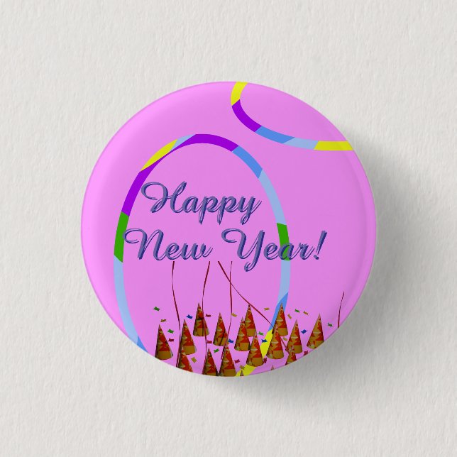 Schaltfläche "Neujahr" Button (Vorderseite)