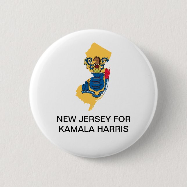 Schaltfläche NEW JERSEY für Kamala Harris 2020 Button (Vorderseite)