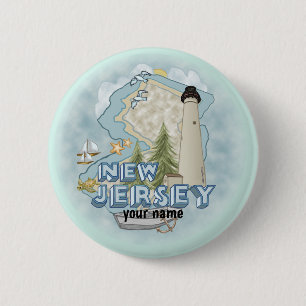 Schaltfläche "New Jersey Lighthouse Button" Button