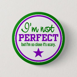 Schaltfläche NICHT PERFEKT - grün / lila Button