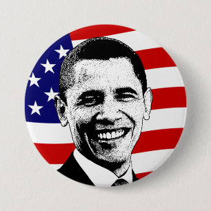 Schaltfläche "Obama American Flag" Button