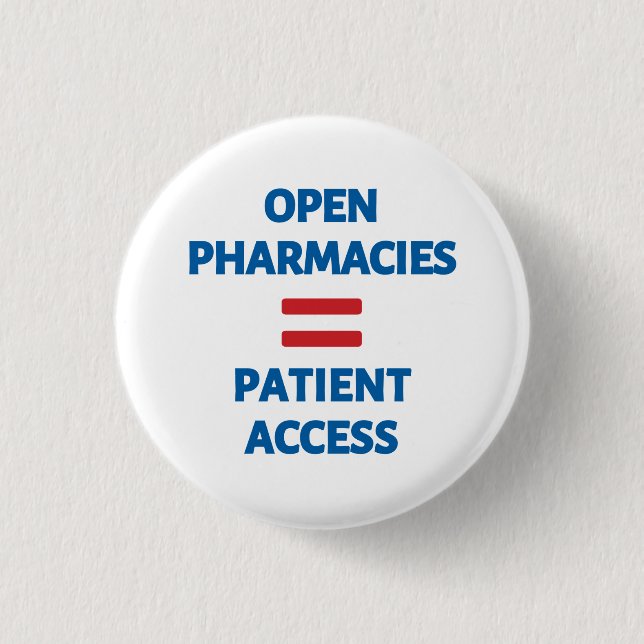 Schaltfläche "Öffnen von Apotheken - Patientenzugr Button (Vorderseite)