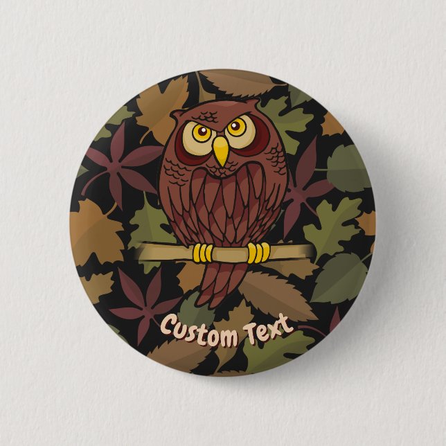 Schaltfläche "Owl Cartoon" Button (Vorderseite)