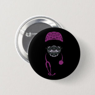 Schaltfläche Paisley-Maske Button