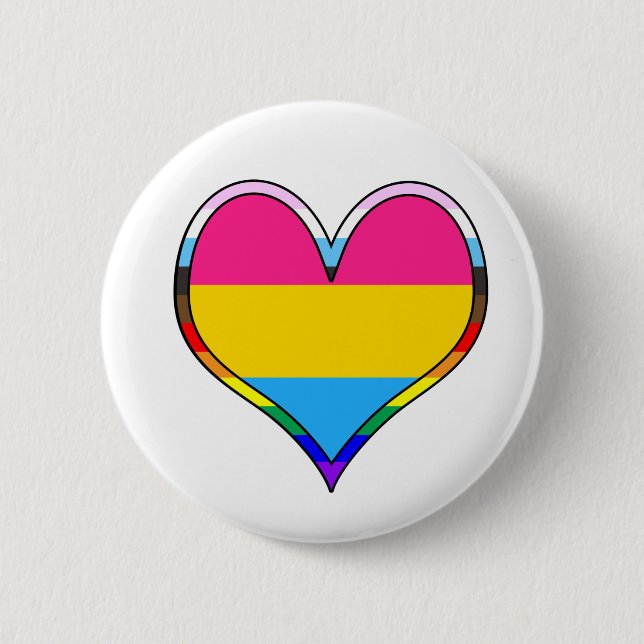 Schaltfläche "Pan Pride Heart" Button (Vorderseite)