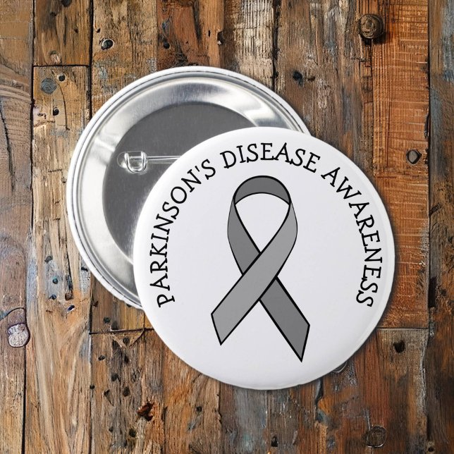 Schaltfläche "Parkinson's Disease Awareness Ribbon Button (Von Creator hochgeladen)